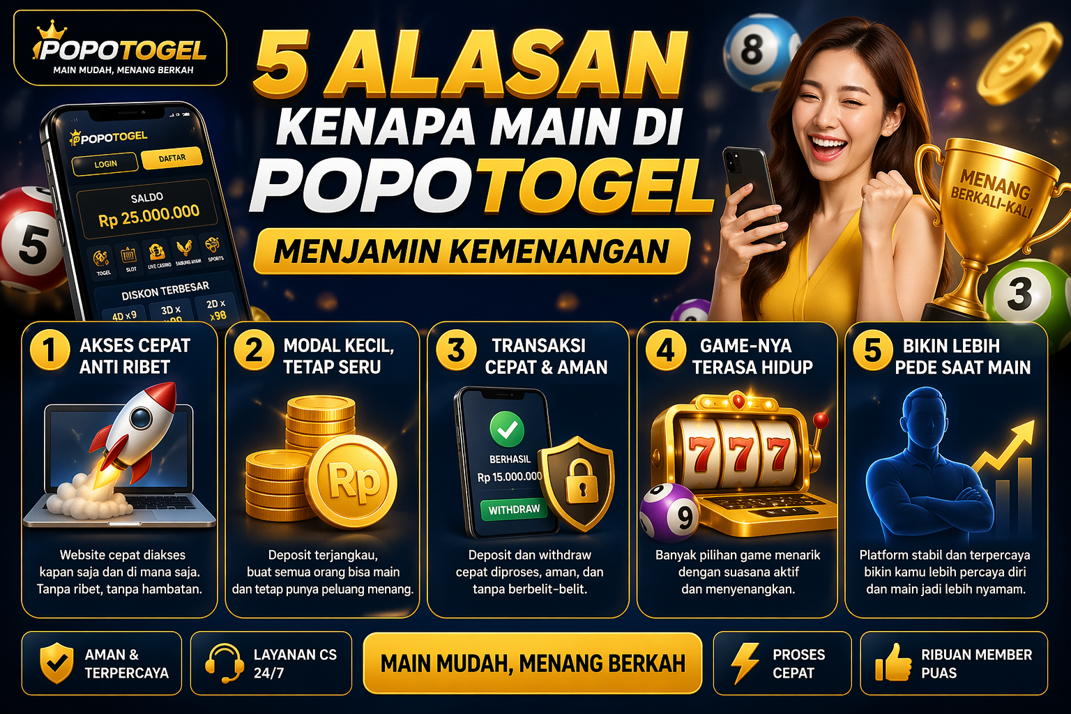 5 Alasan Kenapa Main di POPOTOGEL Terasa Lebih Gampang Menang